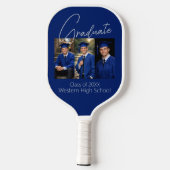 Moderne afstudeerfeest foto weergave pickleball paddle (Achterkant)