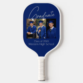 Moderne afstudeerfeest foto weergave pickleball paddle