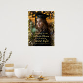 Moderne afstudeerfeest foto welkom teken poster (Keuken)