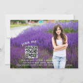 Moderne afstudeerfeest fotosjabloon kaart (Achterkant)