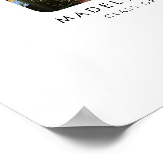 Moderne afstudeerfeest gastboek alternatieve poste poster (Hoek)