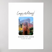 Moderne afstudeerfeest gastboek alternatieve poste poster (Voorkant)