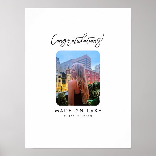 Moderne afstudeerfeest gastboek alternatieve poste poster (Voorkant)