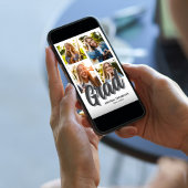 Moderne afstudeerfeest Multi Foto Kaart