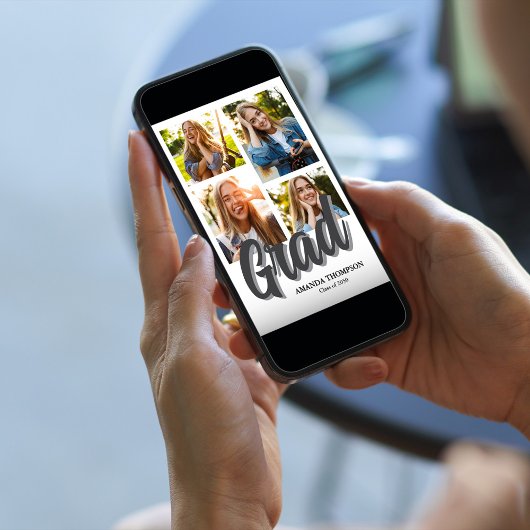 Moderne afstudeerfeest Multi Foto Kaart