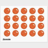 Moderne afstudeerfeest oranje enveloppe zegel (Vel)