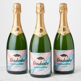 Moderne Afstudeerfeest  Sparkling Wijnetiket