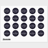 Moderne afstudeerfeest sticker voor de marine (Vel)