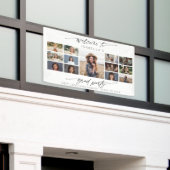 Moderne Afstudeerfeest Welkomstscript 13 Fotosamen Spandoek (Buitenkant Gebouw)