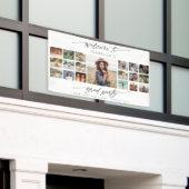Moderne Afstudeerfeest Welkomstscript 19 Fotosamen Spandoek (Buitenkant Gebouw)