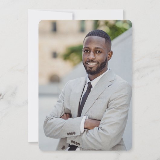 Moderne Afstudeerfeestje Goud Dokter Kaart (Achterkant)