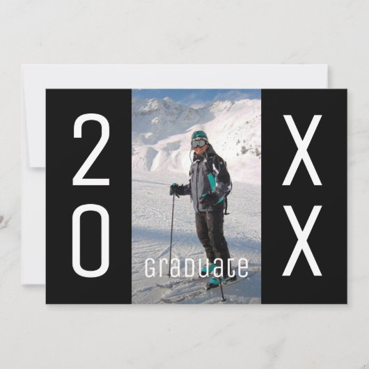 Moderne Afstudeerfoto 2025 Diploma-uitreiking Fees Kaart (Voorkant)