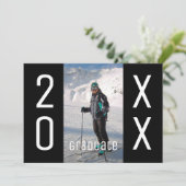 Moderne Afstudeerfoto 2025 Diploma-uitreiking Fees Kaart (Staand voorkant)