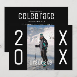 Moderne Afstudeerfoto 2025 Diploma-uitreiking Fees Kaart