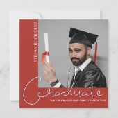 Moderne afstudeerfoto aankondiging (Voorkant)