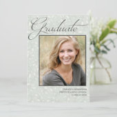 Moderne Afstudeerfoto Afstudeer Aankondiging (Staand voorkant)