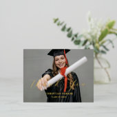 Moderne Afstudeerfoto Afstudeer Dank Je Kaart (Staand Voorkant)