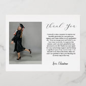 Moderne Afstudeerfoto Afstudeer Dank Je Kaart (Achterkant)