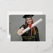 Moderne Afstudeerfoto Afstudeer Dank Je Kaart (Voorkant / Achterkant)