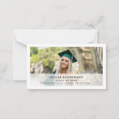 Moderne afstudeerfoto afstudeer dankjewel notitiekaartje (Achterkant)