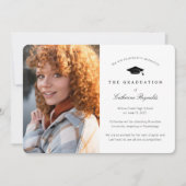 Moderne afstudeerfoto Afstudeeraankondiging Kaart (Voorkant)