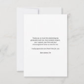 Moderne afstudeerfoto afstuderen bedankkaart (Achterkant)
