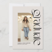 Moderne afstudeerfoto afstuderen kaart (Voorkant)