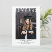 Moderne afstudeerfoto afstuderen kaart (Staand voorkant)