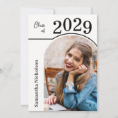 Moderne Afstudeerfoto Afstuderen Kaart (Voorkant)