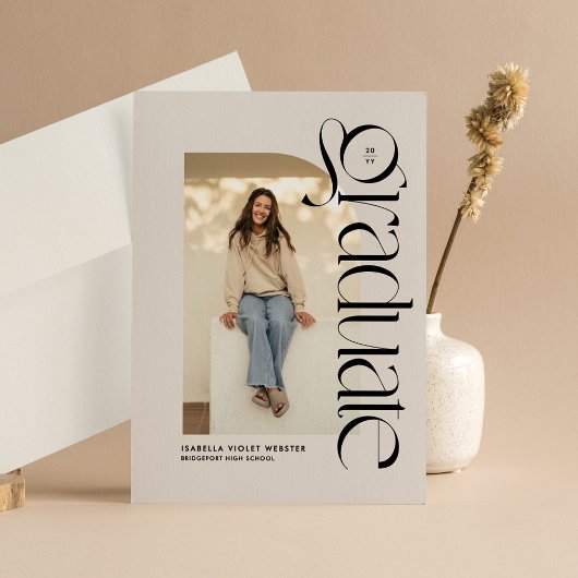 Moderne afstudeerfoto afstuderen kaart