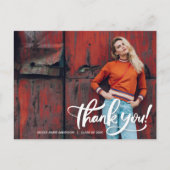 Moderne Afstudeerfoto Bedankt Briefkaart (Voorkant)