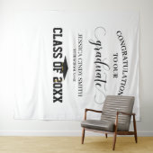 Moderne afstudeerfoto-booth prop tapestry wandkleed (In Situ (horizontaal))