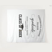 Moderne afstudeerfoto-booth prop tapestry wandkleed (Voorkant (horizontaal))