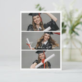 Moderne Afstudeerfoto Collage Afstuderen Bedankkaart (Staand voorkant)