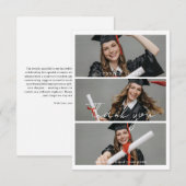 Moderne Afstudeerfoto Collage Afstuderen Bedankkaart (Voorkant / Achterkant)