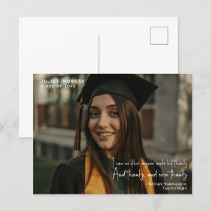 Moderne Afstudeerfoto Eenvoudige Dankbetuiging Cit Briefkaart