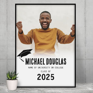 Moderne afstudeerfoto  foto afdruk