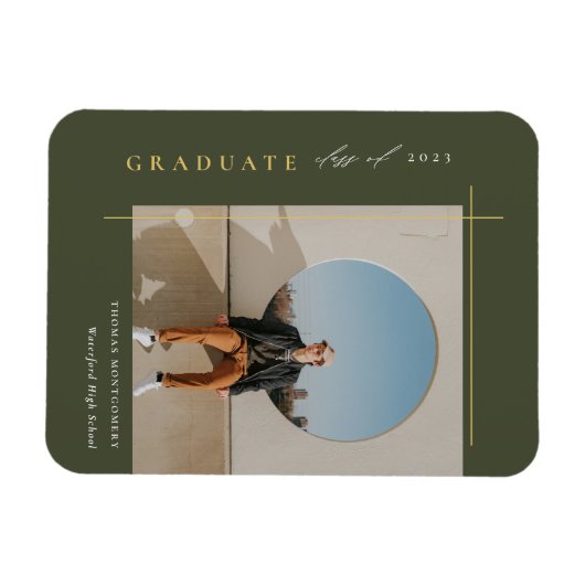 Moderne afstudeerfoto magneet (Horizontaal)