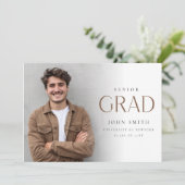 Moderne Afstudeerfoto Master Afstuderen Aankondiging (Staand voorkant)