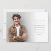 Moderne Afstudeerfoto Master Afstuderen Aankondiging (Achterkant)