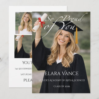 Moderne Afstudeerfoto, Minimaal Editorial Aankondiging