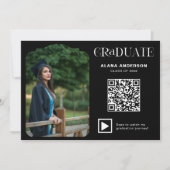 Moderne Afstudeerfoto QR-code Minimaal Arch Video Aankondiging (Voorkant)