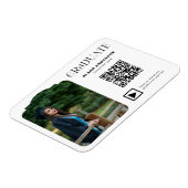 Moderne Afstudeerfoto QR-code Minimaal Arch Video Magneet (Linkerzijde)