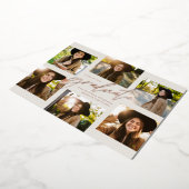 Moderne afstudeerfoto roze gouden fotocollage afst folie uitnodiging (Gedraaid)