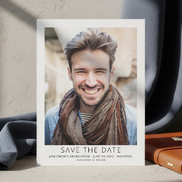 Moderne Afstudeerfoto Save The Date