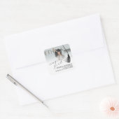 Moderne afstudeerfoto vierkante sticker (Envelop)