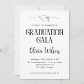 Moderne afstudeergala foto uitnodiging (Voorkant)