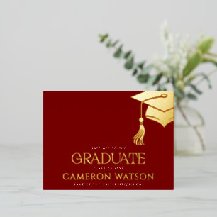 Moderne afstudeerhoed Kwast Afstudeerfolie Postkaa Folie Feestdagen Briefkaart