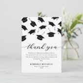 Moderne afstudeerkap Hartelijk dank Bedankkaart (Staand voorkant)