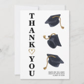 Moderne afstudeerkap Hartelijk dank Bedankkaart (Voorkant)